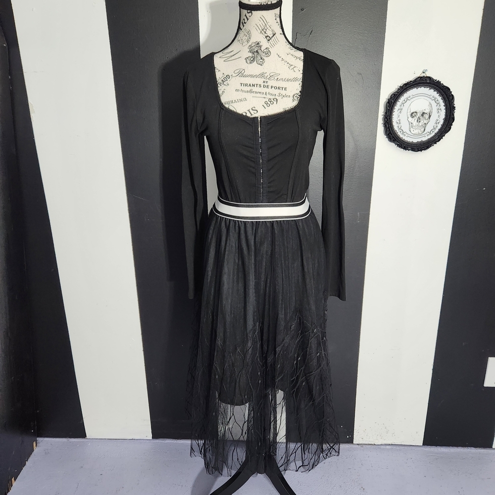 Wicked Witch Of The Woods Black Midi Skirt